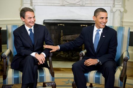El Presidente Zapatero junto al Presidente Obama